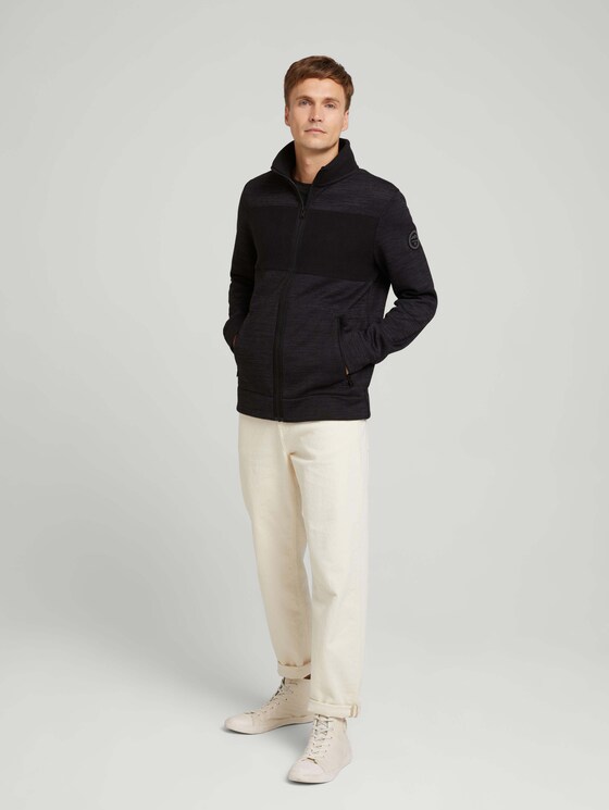 Melierte Strickjacke - Männer - dark grey light grey mouline Melierte Strickjacke - Männer - dark grey light grey mouline - 3 - TOM TAILOR