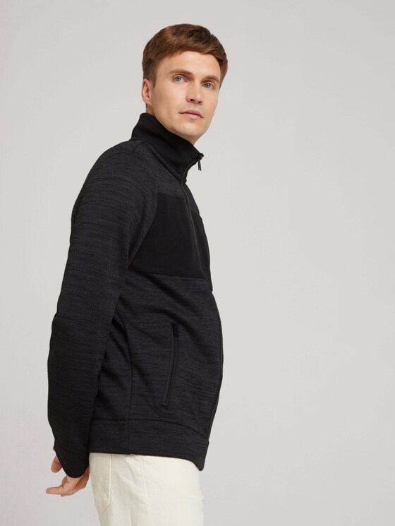 Melierte Strickjacke - Männer - dark grey light grey mouline Melierte Strickjacke - Männer - dark grey light grey mouline - 5 - TOM TAILOR