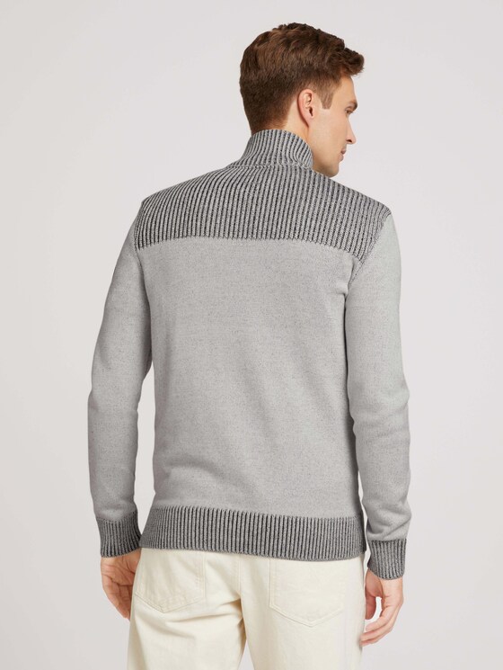 Melierte Strickjacke mit Brusttaschen - Männer - soft buttercream Melierte Strickjacke mit Brusttaschen - Männer - soft buttercream - 2 - TOM TAILOR