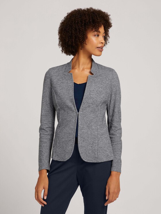 Gemêleerde blazer met opstaande kraag - Vrouwen - alloy grey melange Gemêleerde blazer met opstaande kraag - Vrouwen - alloy grey melange - 1 - TOM TAILOR