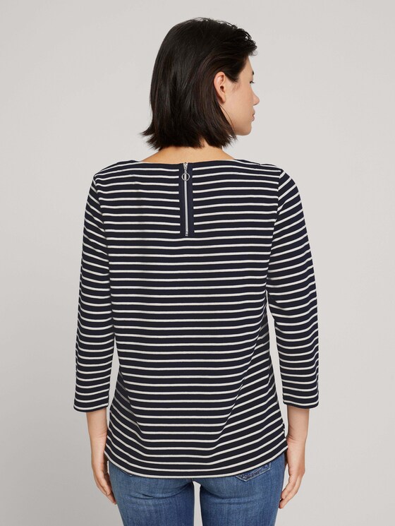 Gestreepte sweater - Vrouwen - navy ottoman stripe Gestreepte sweater - Vrouwen - navy ottoman stripe - 2 - TOM TAILOR