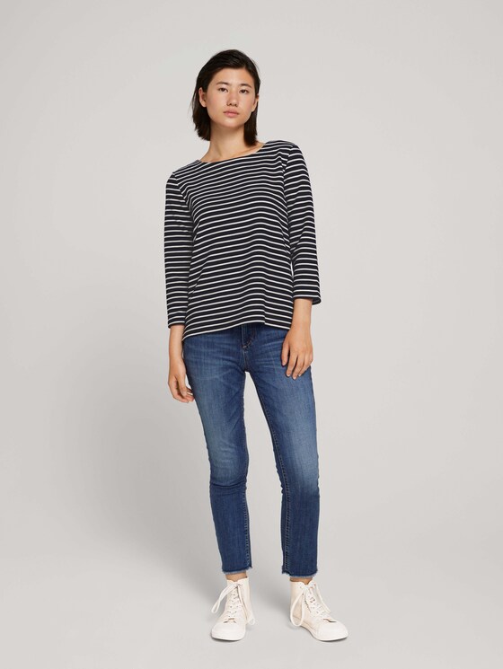 Gestreepte sweater - Vrouwen - navy ottoman stripe Gestreepte sweater - Vrouwen - navy ottoman stripe - 3 - TOM TAILOR