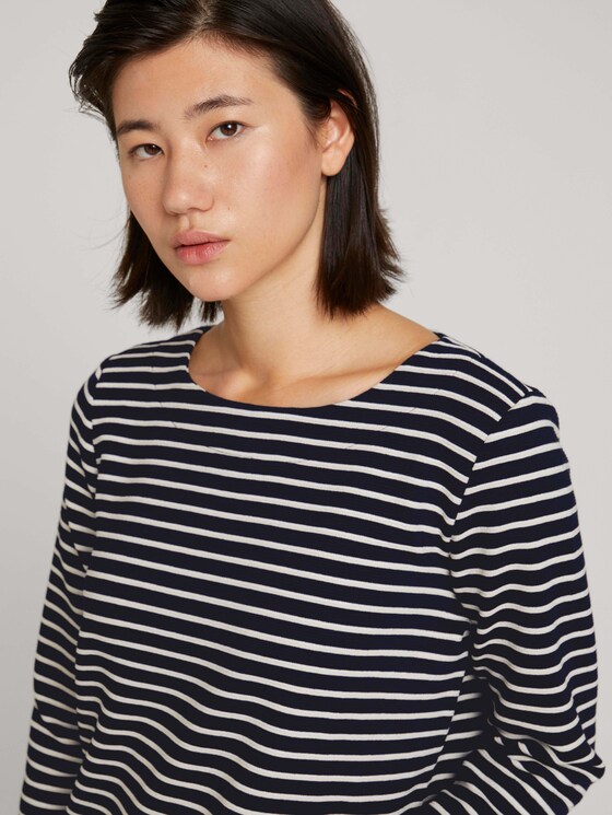 Gestreepte sweater - Vrouwen - navy ottoman stripe Gestreepte sweater - Vrouwen - navy ottoman stripe - 9 - TOM TAILOR