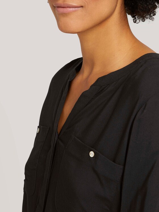 Bluse mit Brusttaschen - Frauen - deep black Bluse mit Brusttaschen - Frauen - deep black - 9 - TOM TAILOR