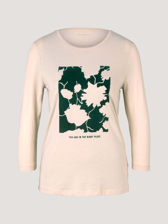 3/4 Shirt mit Fotoprint - Frauen - cold beige 3/4 Shirt mit Fotoprint - Frauen - cold beige - 7 - TOM TAILOR