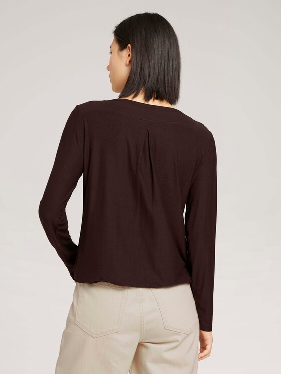 Langarmshirt mit elastischem Bund - Frauen - java dark brown Langarmshirt mit elastischem Bund - Frauen - java dark brown - 2 - TOM TAILOR