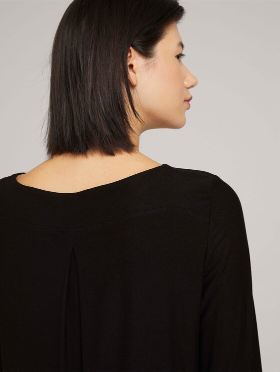 Langarmshirt mit elastischem Bund - Frauen - deep black Langarmshirt mit elastischem Bund - Frauen - deep black - 9 - TOM TAILOR