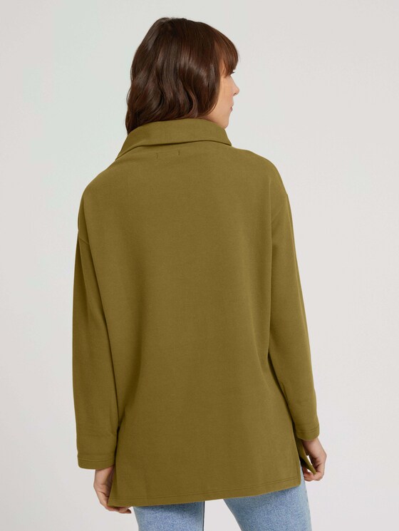 Sweatshirt mit Stehkragen - Frauen - khaki olive Sweatshirt mit Stehkragen - Frauen - khaki olive - 2 - TOM TAILOR