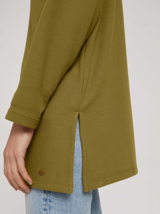 Sweatshirt mit Stehkragen - Frauen - khaki olive Sweatshirt mit Stehkragen - Frauen - khaki olive - 9 - TOM TAILOR