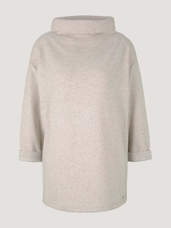 Sweatshirt mit Stehkragen - Frauen - cold beige melange Sweatshirt mit Stehkragen - Frauen - cold beige melange - 7 - TOM TAILOR