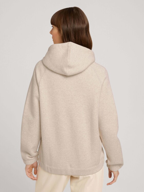 Melierte Sweatjacke mit Kapuze - Frauen - cold beige melange Melierte Sweatjacke mit Kapuze - Frauen - cold beige melange - 2 - TOM TAILOR
