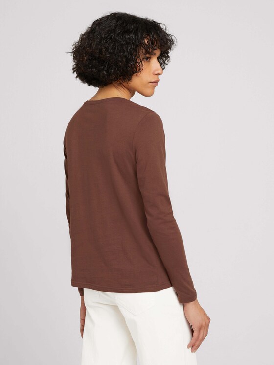 Langarmshirt mit Print - Frauen - earth brown Langarmshirt mit Print - Frauen - earth brown - 2 - TOM TAILOR
