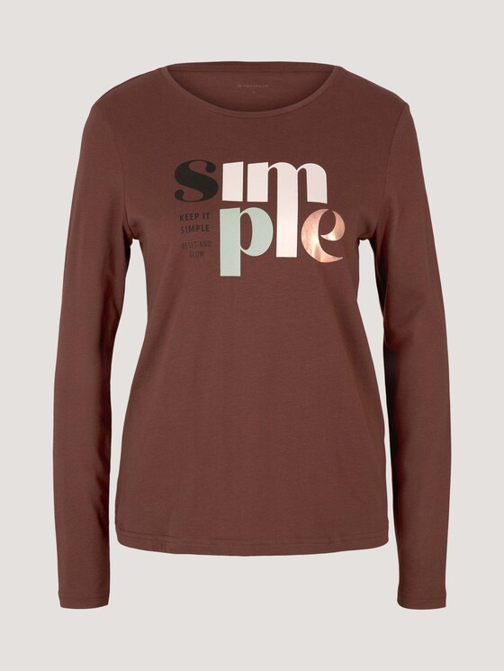 Langarmshirt mit Print - Frauen - earth brown Langarmshirt mit Print - Frauen - earth brown - 7 - TOM TAILOR
