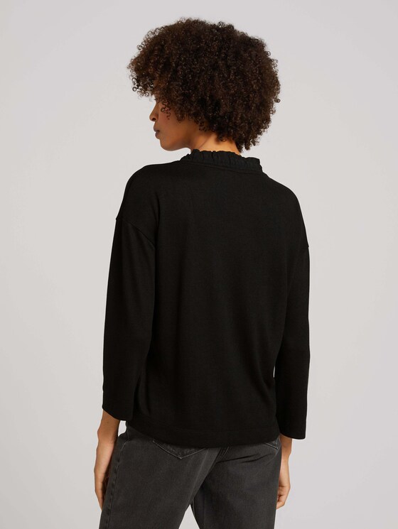 Loose Fit Shirt mit Tunnelzug - Frauen - deep black Loose Fit Shirt mit Tunnelzug - Frauen - deep black - 2 - TOM TAILOR