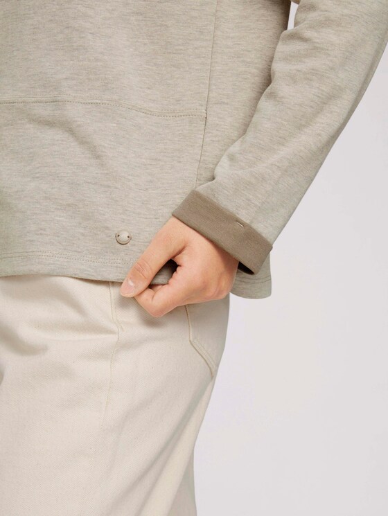 Loose-fit jersey shirt - Women - cold beige melange Loose-fit jersey shirt - Women - cold beige melange - 9 - TOM TAILOR