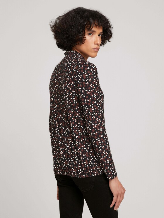 Blusenshirt mit Muster - Frauen - black small dot design Blusenshirt mit Muster - Frauen - black small dot design - 2 - TOM TAILOR