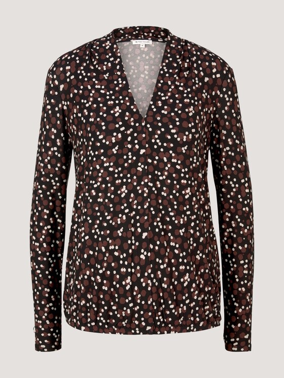 Blusenshirt mit Muster - Frauen - black small dot design Blusenshirt mit Muster - Frauen - black small dot design - 7 - TOM TAILOR