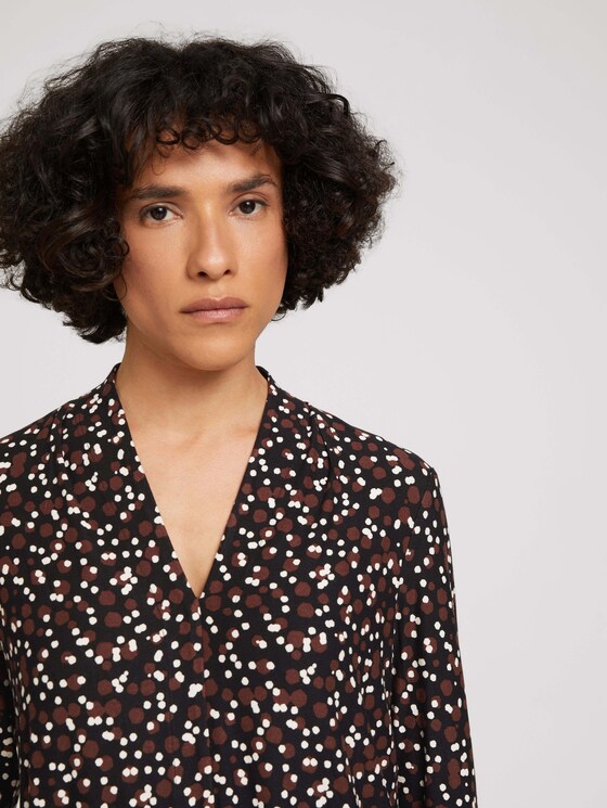 Blusenshirt mit Muster - Frauen - black small dot design Blusenshirt mit Muster - Frauen - black small dot design - 9 - TOM TAILOR