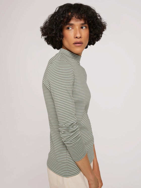 Gestreiftes Rollkragenshirt - Frauen - green stripe Gestreiftes Rollkragenshirt - Frauen - green stripe - 5 - TOM TAILOR