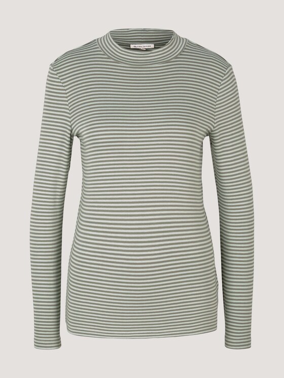 Gestreiftes Rollkragenshirt - Frauen - green stripe Gestreiftes Rollkragenshirt - Frauen - green stripe - 7 - TOM TAILOR