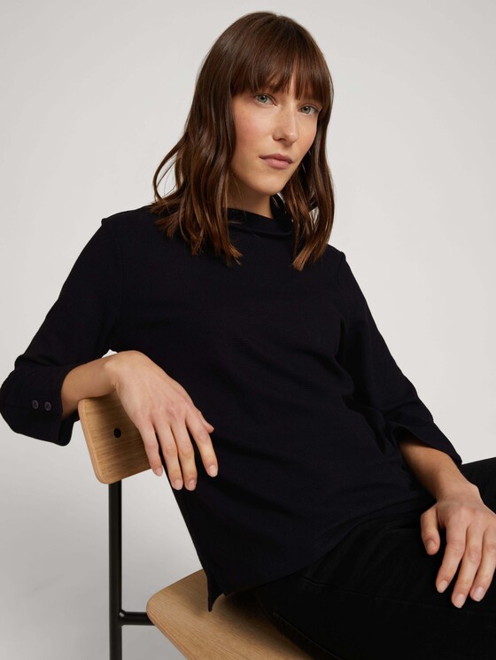 Rollkragenshirt mit 3/4 Arm - Frauen - deep black Rollkragenshirt mit 3/4 Arm - Frauen - deep black - 5 - TOM TAILOR
