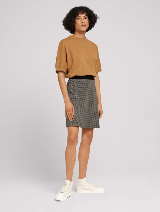 Rock mit Karomuster - Frauen - beige green small check Rock mit Karomuster - Frauen - beige green small check - 3 - TOM TAILOR