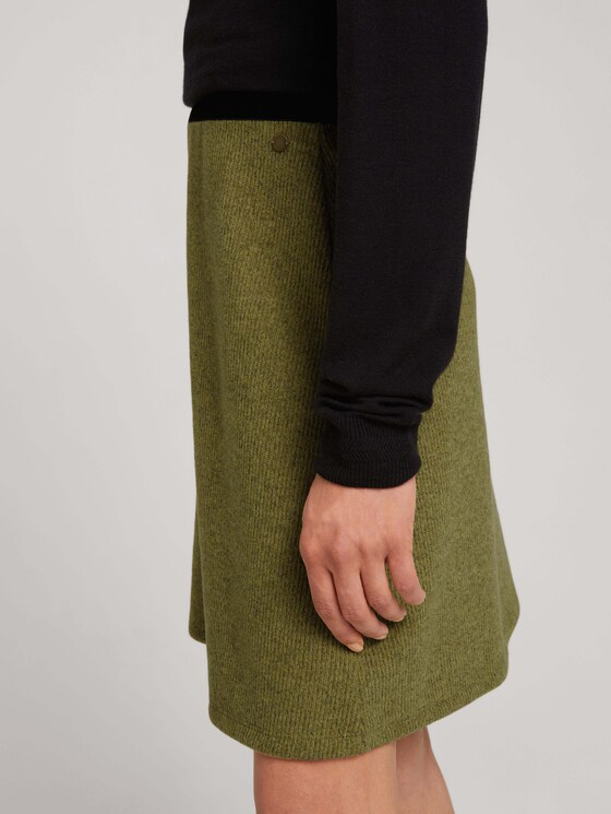 Melange jersey skirt - Women - khaki olive melange Melange jersey skirt - Women - khaki olive melange - 10 - TOM TAILOR
