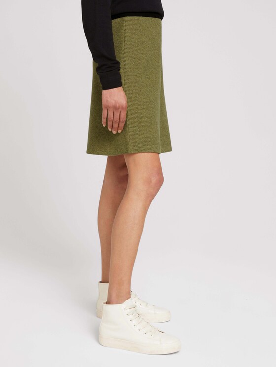 Melange jersey skirt - Women - khaki olive melange Melange jersey skirt - Women - khaki olive melange - 11 - TOM TAILOR