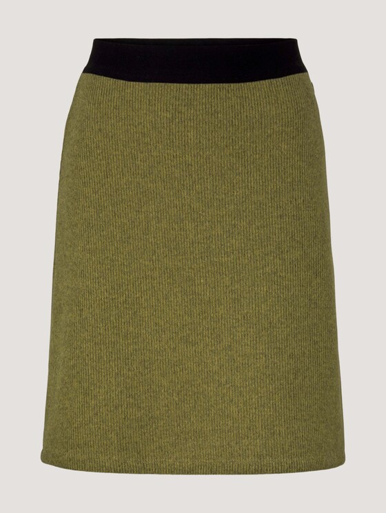 Melange jersey skirt - Women - khaki olive melange Melange jersey skirt - Women - khaki olive melange - 7 - TOM TAILOR