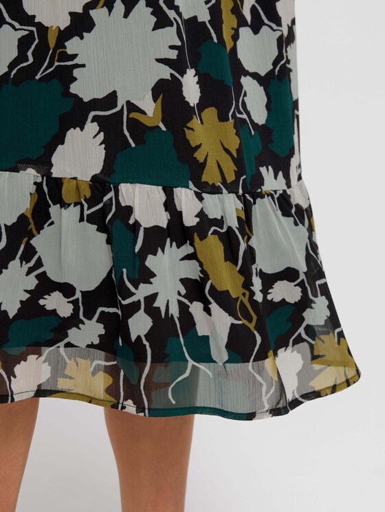 Gemusterter Midirock mit recyceltem Polyester - Frauen - green large floral design Gemusterter Midirock mit recyceltem Polyester - Frauen - green large floral design - 10 - TOM TAILOR