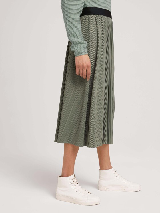 Plissierter Midirock - Frauen - dusty mid olive Plissierter Midirock - Frauen - dusty mid olive - 11 - TOM TAILOR