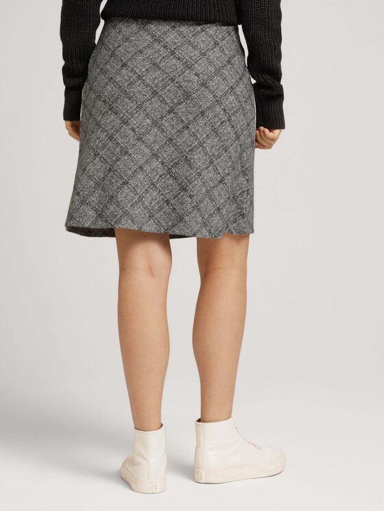 Weicher Rock mit Karomuster - Frauen - offwhite jacquard check Weicher Rock mit Karomuster - Frauen - offwhite jacquard check - 2 - TOM TAILOR
