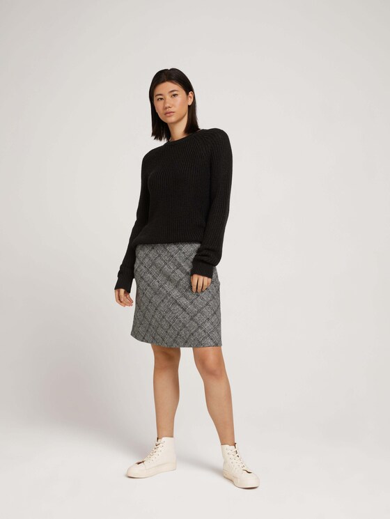 Weicher Rock mit Karomuster - Frauen - offwhite jacquard check Weicher Rock mit Karomuster - Frauen - offwhite jacquard check - 3 - TOM TAILOR