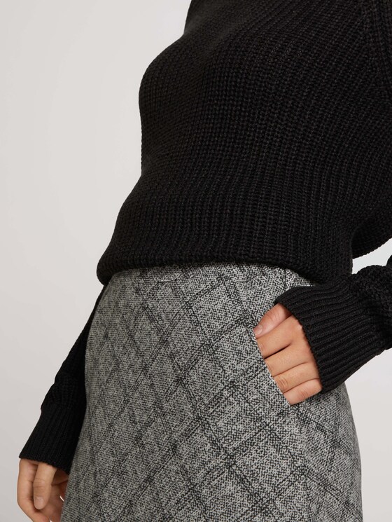 Weicher Rock mit Karomuster - Frauen - offwhite jacquard check Weicher Rock mit Karomuster - Frauen - offwhite jacquard check - 9 - TOM TAILOR