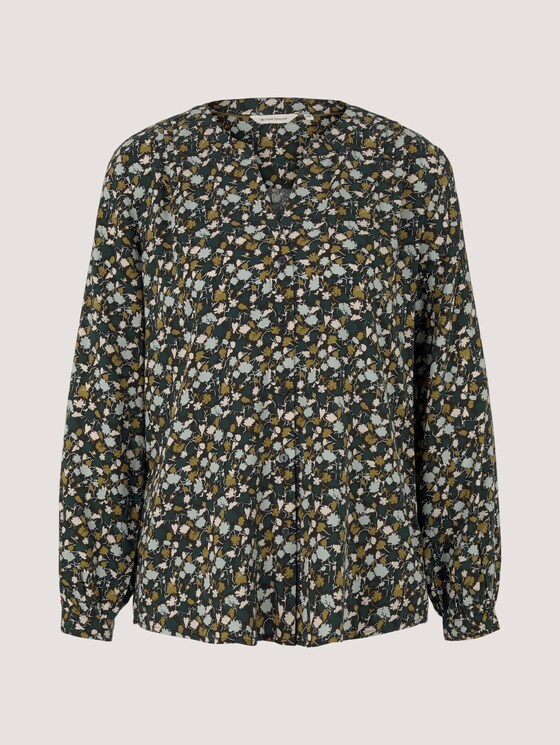 Gemusterte Henleybluse - Frauen - green small floral design Gemusterte Henleybluse - Frauen - green small floral design - 7 - TOM TAILOR