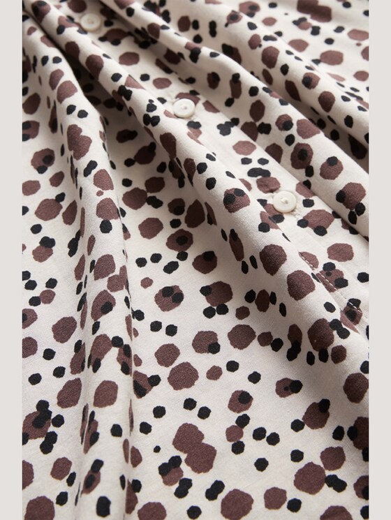 Gemusterte Henleybluse - Frauen - beige small dot design Gemusterte Henleybluse - Frauen - beige small dot design - 8 - TOM TAILOR
