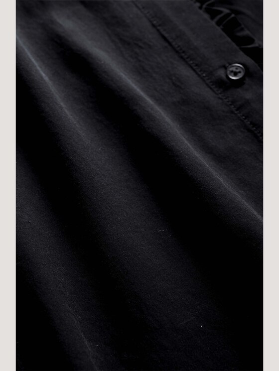 Rüschen Bluse mit Lyocell - Frauen - deep black Rüschen Bluse mit Lyocell - Frauen - deep black - 8 - TOM TAILOR