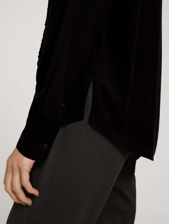 Rüschen Bluse mit Lyocell - Frauen - deep black Rüschen Bluse mit Lyocell - Frauen - deep black - 9 - TOM TAILOR