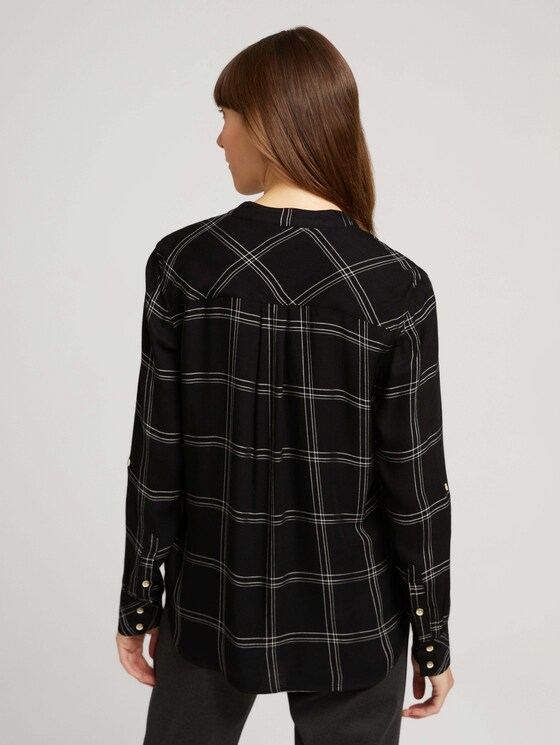 Hemdbluse mit Karomuster - Frauen - black green check Hemdbluse mit Karomuster - Frauen - black green check - 2 - TOM TAILOR