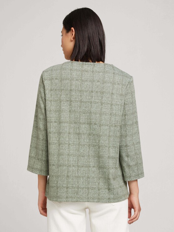 Sweatshirt mit Karomuster - Frauen - green jacquard check Sweatshirt mit Karomuster - Frauen - green jacquard check - 2 - TOM TAILOR