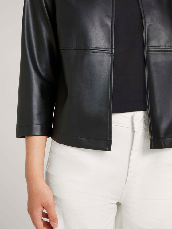 Kunstleder Blazer - Frauen - deep black Kunstleder Blazer - Frauen - deep black - 9 - TOM TAILOR