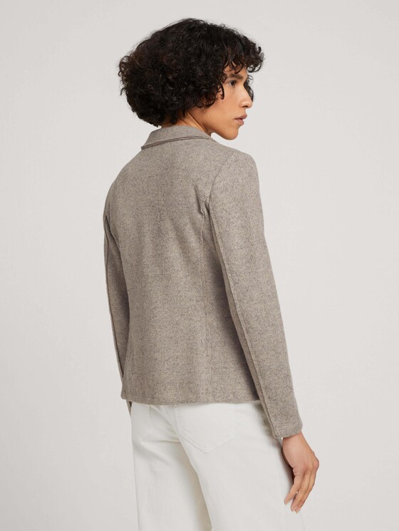 Melierter Blazer im Slim Fit - Frauen - oyster grey melange Melierter Blazer im Slim Fit - Frauen - oyster grey melange - 2 - TOM TAILOR