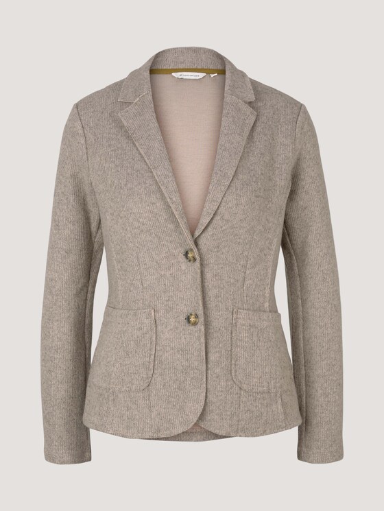 Melierter Blazer im Slim Fit - Frauen - oyster grey melange Melierter Blazer im Slim Fit - Frauen - oyster grey melange - 7 - TOM TAILOR