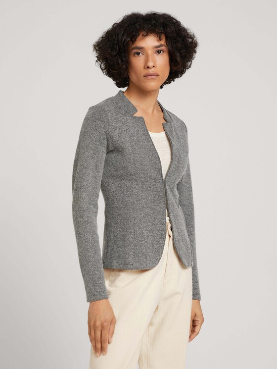 Melierter Blazer - Frauen - black white structure Melierter Blazer - Frauen - black white structure - 1 - TOM TAILOR