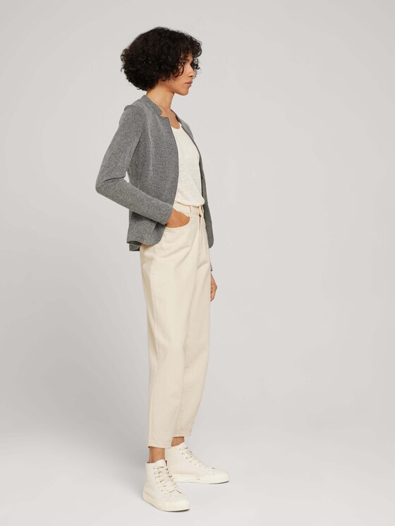 Melierter Blazer - Frauen - black white structure Melierter Blazer - Frauen - black white structure - 3 - TOM TAILOR