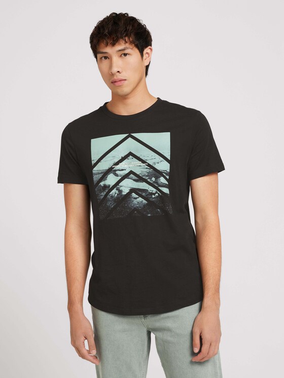 T-Shirt aus Bio-Baumwolle - Männer - Black T-Shirt aus Bio-Baumwolle - Männer - Black - 1 - TOM TAILOR Denim