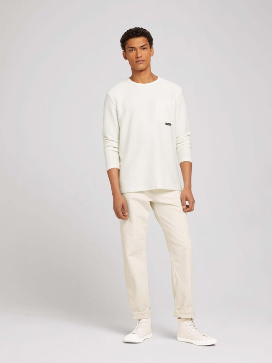 Langarmshirt mit Brusttasche - Männer - Soft Light Beige Langarmshirt mit Brusttasche - Männer - Soft Light Beige - 3 - TOM TAILOR Denim