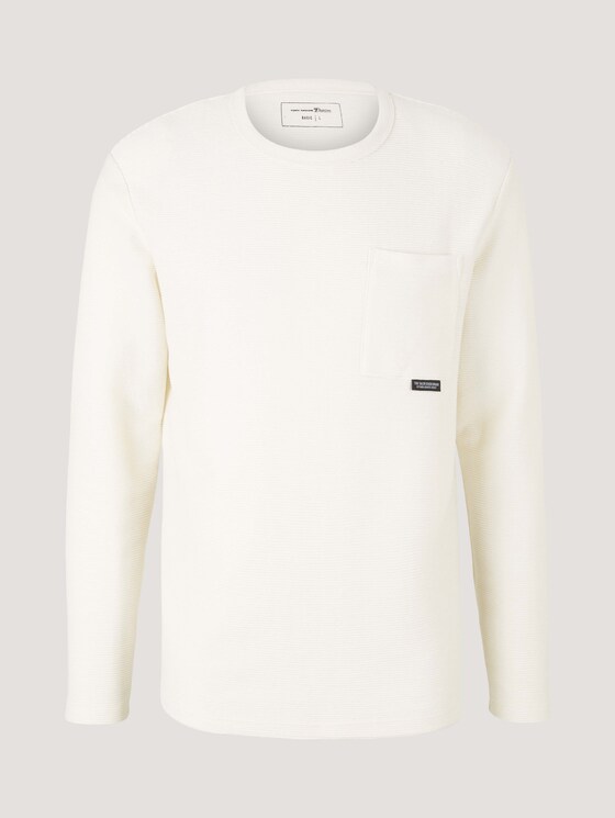 Langarmshirt mit Brusttasche - Männer - Soft Light Beige Langarmshirt mit Brusttasche - Männer - Soft Light Beige - 7 - TOM TAILOR Denim