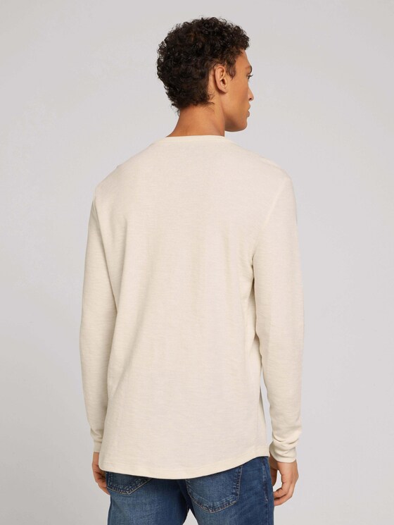 Langarmshirt mit Henleykragen - Männer - Soft Light Beige Langarmshirt mit Henleykragen - Männer - Soft Light Beige - 2 - TOM TAILOR Denim