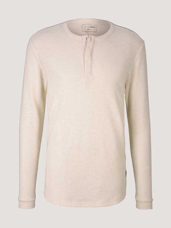 Langarmshirt mit Henleykragen - Männer - Soft Light Beige Langarmshirt mit Henleykragen - Männer - Soft Light Beige - 7 - TOM TAILOR Denim